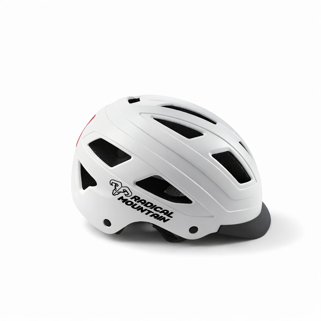 [CAS-RAD-CON-B] Casco Urbano Radical Mountain con luz trasera Blanco 59-61cm