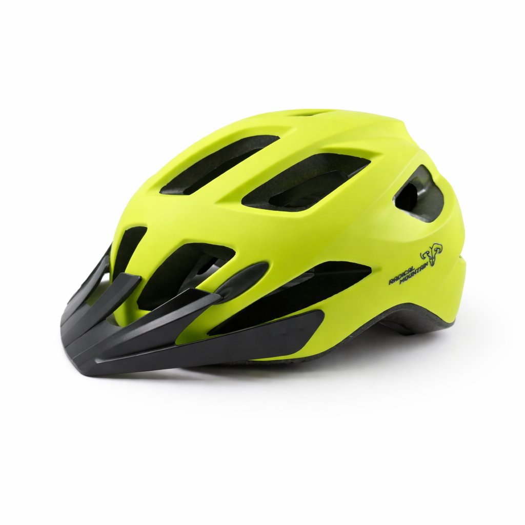 [CAS-RAD-ALT-V] Casco Enduro Abierto Radical Mountain Alta ventilación Verde Neón 58-61cm