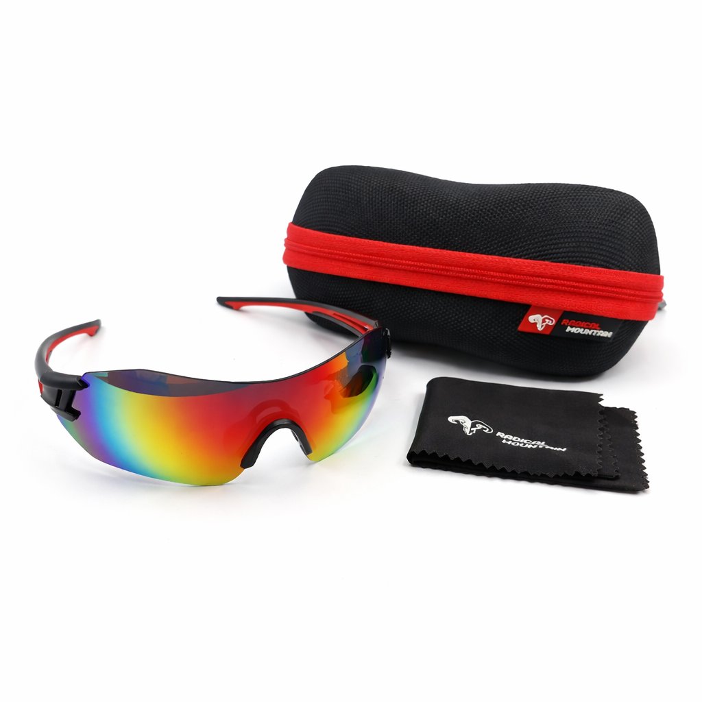 [LEN-RAD-S13-N] Lentes Filtro UV Radical Mountain S13454 Negro/Rojo Cat.3 UV400
