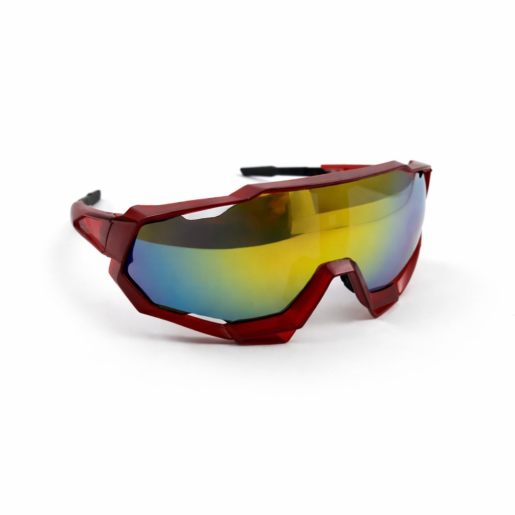 [LEN-GEN-DEP-R] Lentes Genérico Deportivo Ancho Rojo oscuro Cat.2