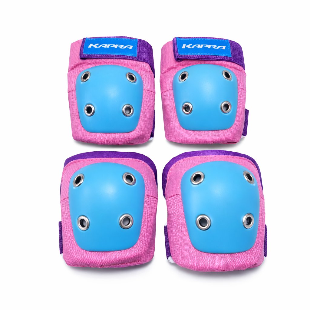 [SET-KAP-GIR-C1] Set de protecciones infantil Kapra Girl Cyan/Pink,XS