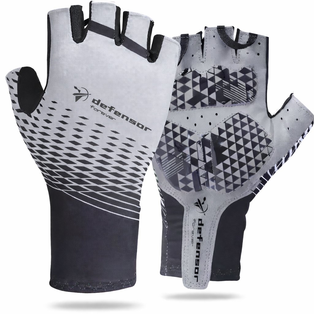 [GUA-DEF-ACO-G5] Guantes cortos Defensor forever Acolchados Gris,XL