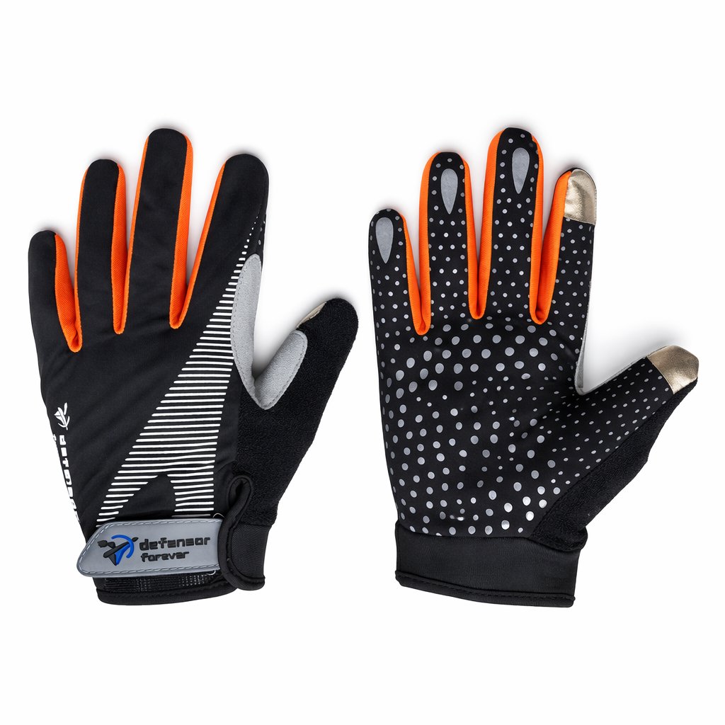 [GUA-DEF-TOU-N4] Guantes largos Defensor forever Touch grip Naranjo,L