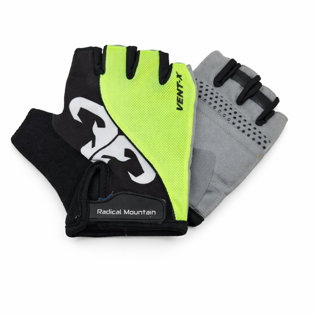 [GUA-RAD-145-N3] Guantes cortos Radical Mountain 1454 Negro/Verde neón,M