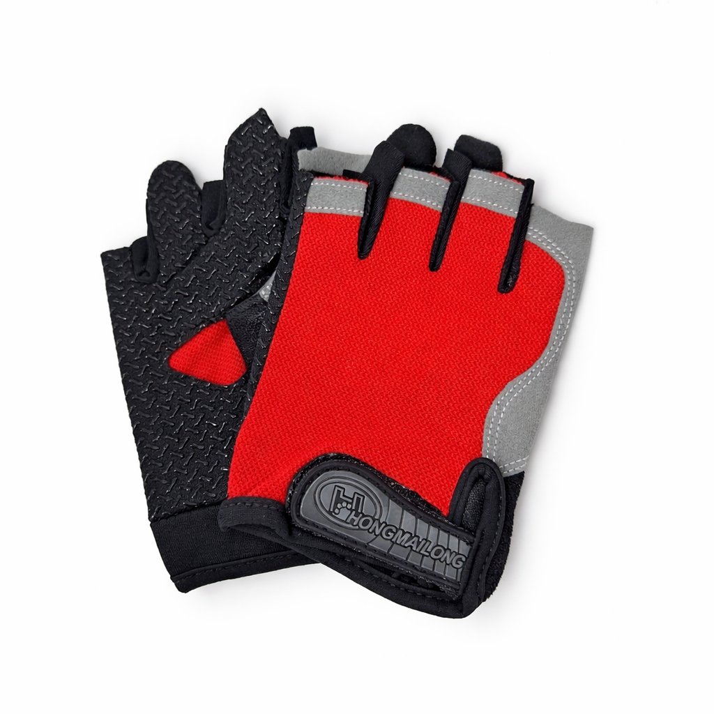 Guantes cortos Hongmailong Estándar Rojo,L