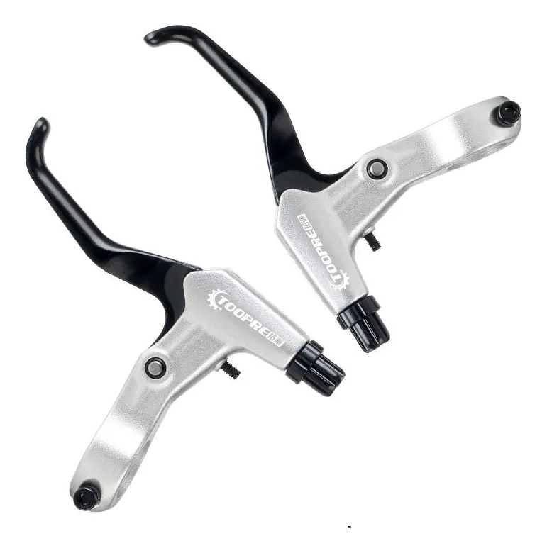 MANILLA DE FRENO TOOPRE ALUMINIO MTB PLATA/NEGRO