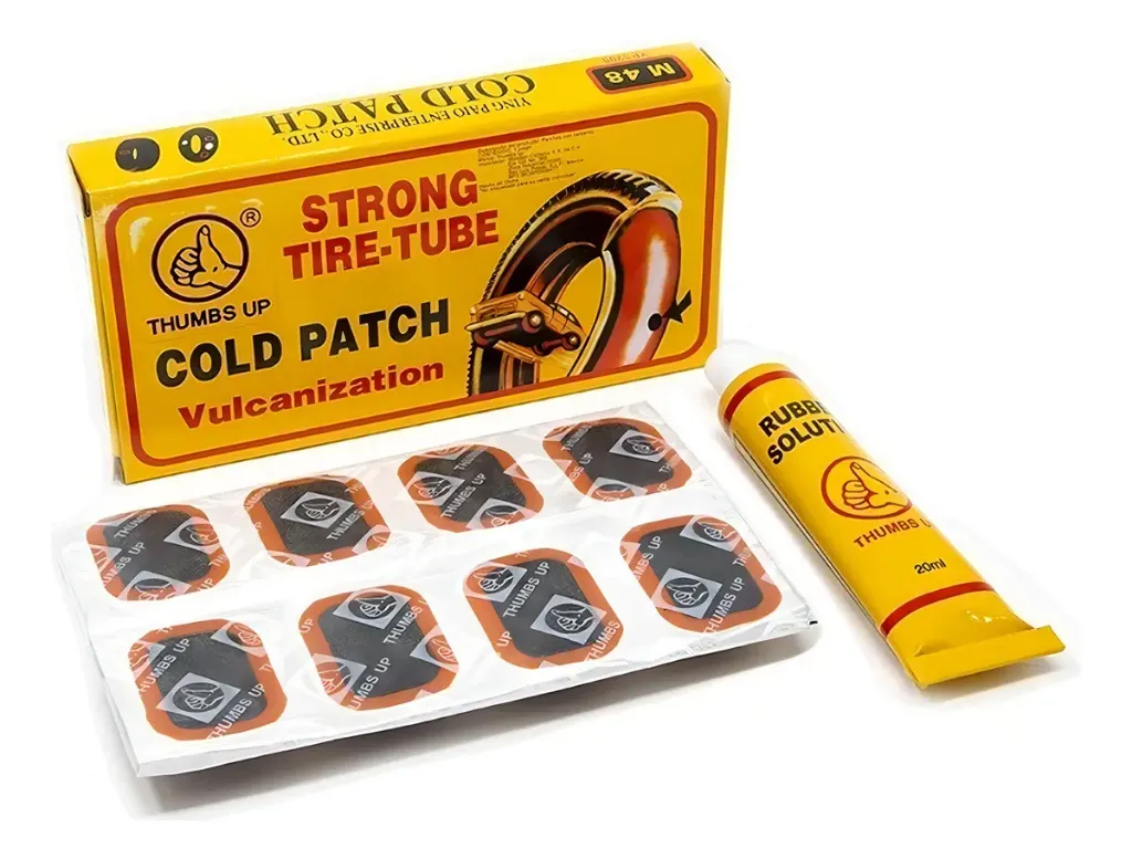 KIT PARCHES THUMBS UP 12 PARCHES 30MM 1 TUBO PEGAMENTO 20CC NO TOLUENO