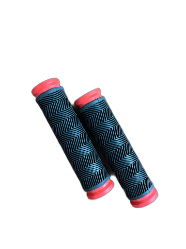 [PUNEG2] PUÑOS MTB GOMA 130 MM NEGRO/ROJO