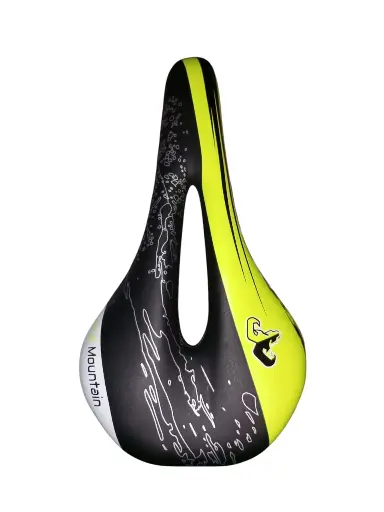 [SIPRMNAB01] SILLÍN PROSTÁTICO RADICAL MOUNTAIN NEGRO AMARILLO BLANCO 14 X 27 CM