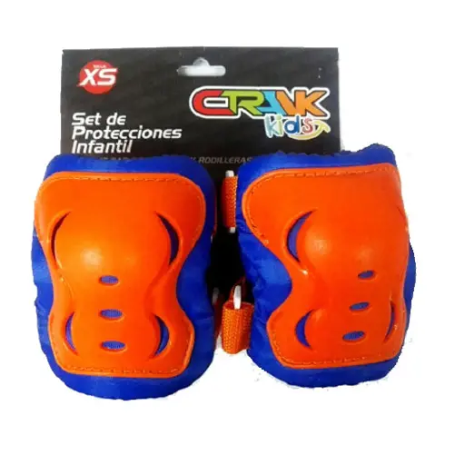 [PRNO01] Protecciones Crank Kid niño naranjo/celeste S 